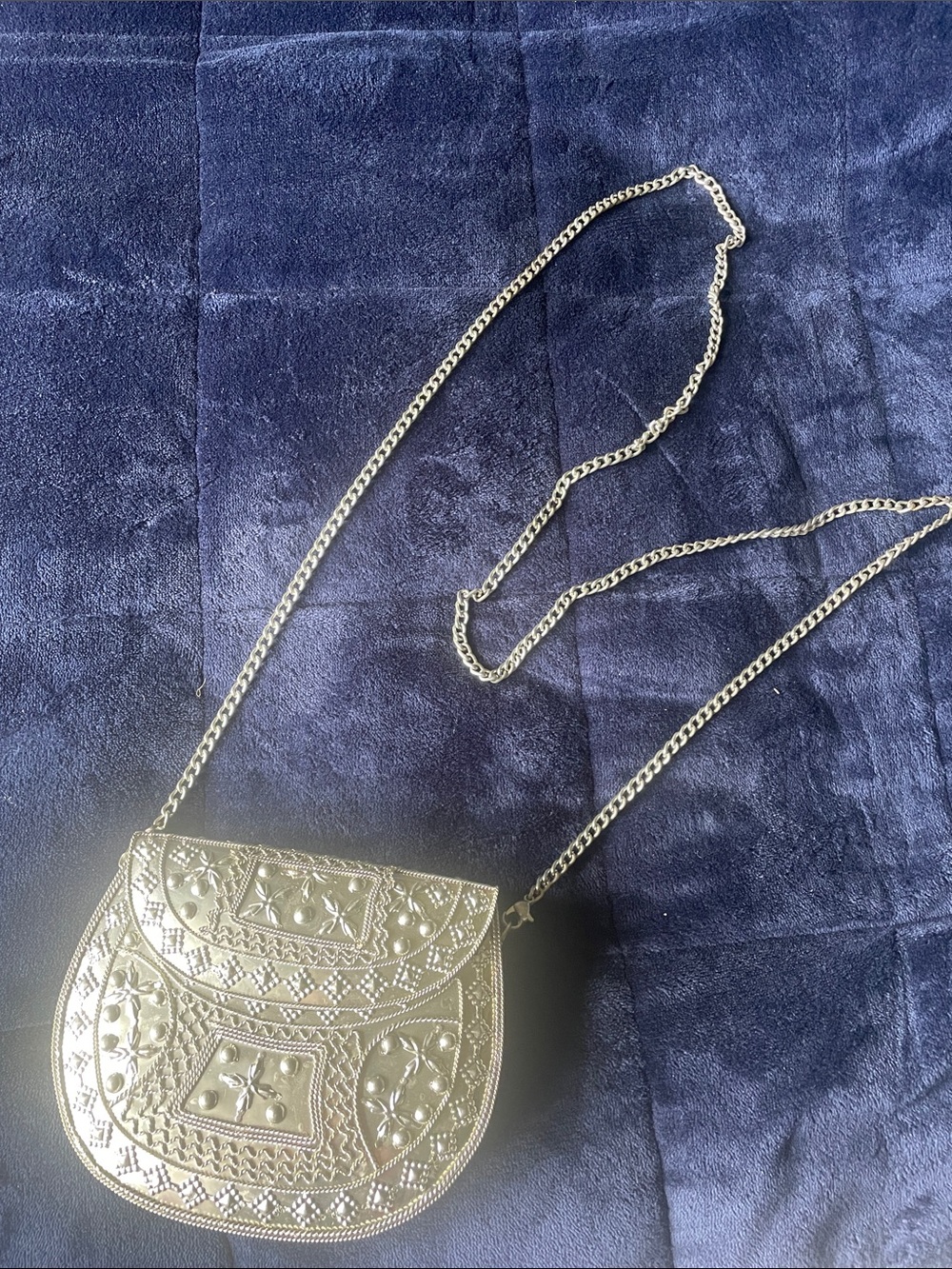 Silver Metal evening bag